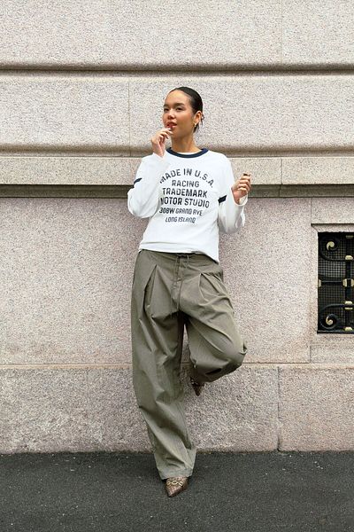 Bershka Technical balloon parachute trousers