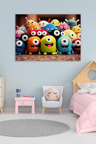 Hediyeler Kapında Adorable Friends Dekoratif Kanvas Tablo