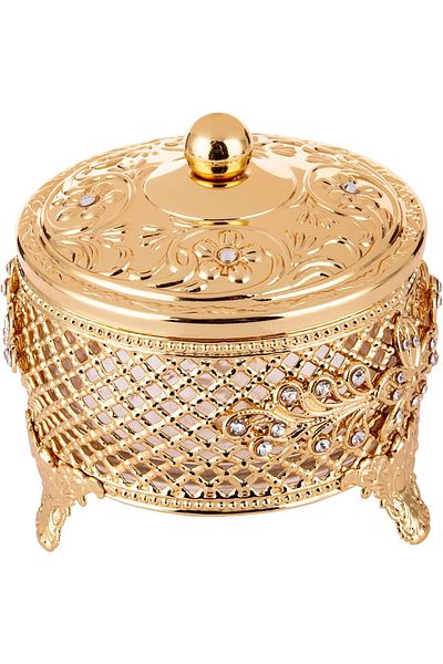 AKDC Sugar Pot G L(9CM) XW(9CM) XH(10CM) Golden