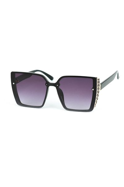 Di Caprio Women's Black Uv400 Protection Rectangular Model Sunglasses