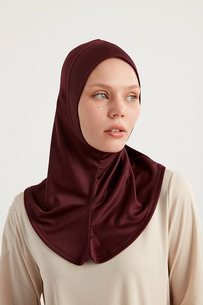 FD SPORTS Claret Red Kfit-Hijab Sports Bonnet