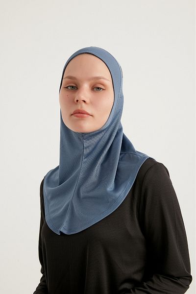 FD SPORTS Kfit-Hijab Indigo Blue Sports Bonnet