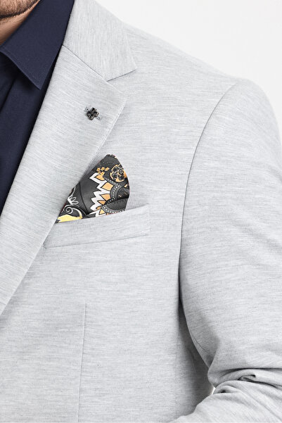 Frappoli Μοντέρνο ανδρικό Blazer Mono Collar 360 Stretching Half Lining Jacket