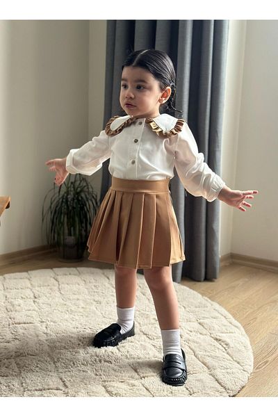 Yavrumsa Baby Collar Skirted 2-Piece Girl Set
