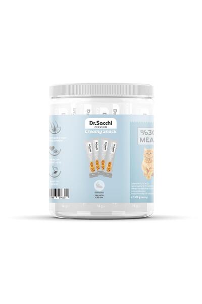 Dr. Sacchi Dr.Sacchi Creamy Snack Sterilised Salmon Sıvı Kedi Ödülü 14gr - 30...