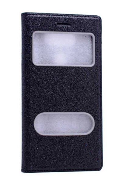 Fibaks Apple Iphone 6 Plus Uyumlu Kılıf Kapaklı Simli Parlak Lüks Koruyucu 360 Kapak