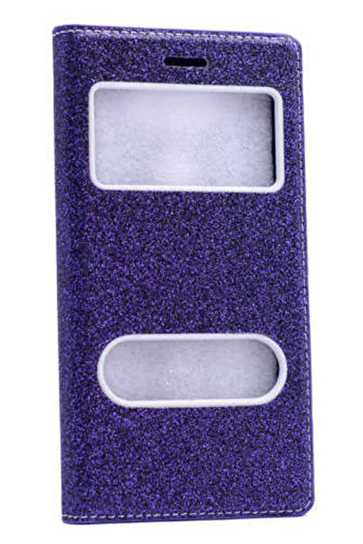 Fibaks Apple Iphone 6 Uyumlu Kılıf Kapaklı Simli Parlak Lüks Koruyucu 360 Kapak