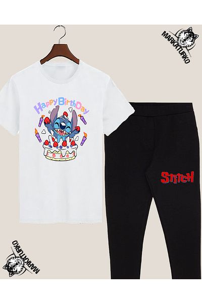 MarkaTurko Happy Birthday Stitch Special Child T-Shirt Combination 7530-02