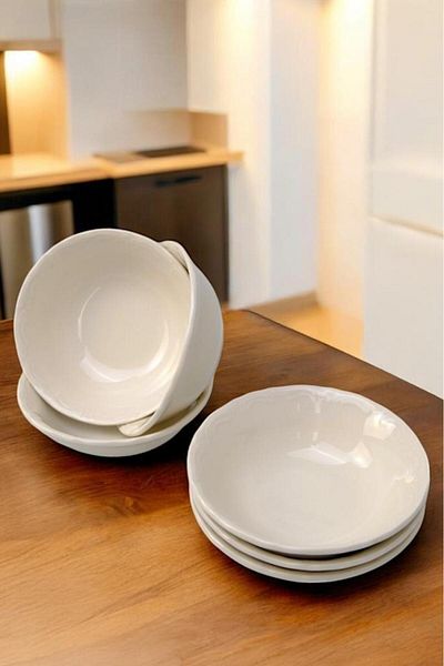 Digithome Coral Porcelain Serving Salad Bowl 13 cm White C1-1-421