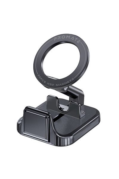 Promate Magnetic Clip-On Phone Mount with MagSafe, Anti-Shake Stability, Cradle-Free Mounting