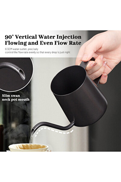 EqiEch V60 Coffee Maker Set,Professional Coffee Brewing Tools,V60 Hand Drip Coffee Set(Set of 5)