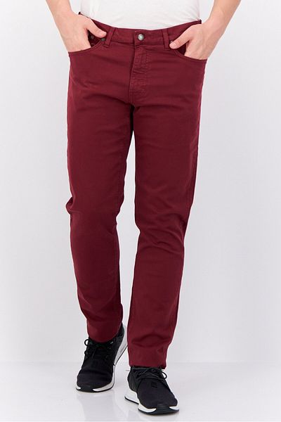Gant Men Slim Fit Plain Chino Pants, Maroon