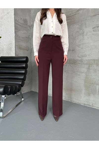 Elif Özbey Butik Plum Palazzo Leg Trousers