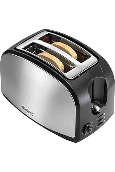 Kenwood محمصة خبز، 900 واط، شريحتان، وظيفة إعادة التسخين، غلاف معدني، تحكم قابل للتعديل في درجة التحمير، tcm01.a0bk