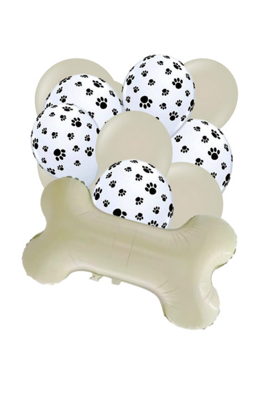 Patisserie Store Köpekler için kutlama balon seti; kemik balon, patili balon set