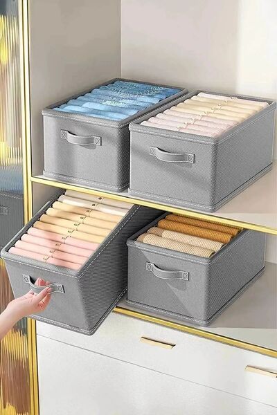 Ekici home textile In-Cabinet Organizer, Shelf Organizer, Foldable Clothing Storage Box-45 Cmx25 Cmx20Cm
