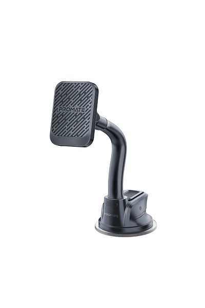 Promate Magnetic Car Phone Holder, 360-Degree Rotatable Car Phone Stand With Anti-Slip Grip