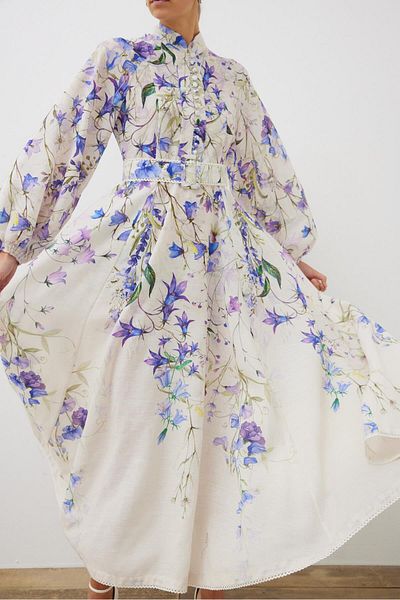 TERZİ DÜKKANI Rochie din in liliac - Lucac Patterned și Britli