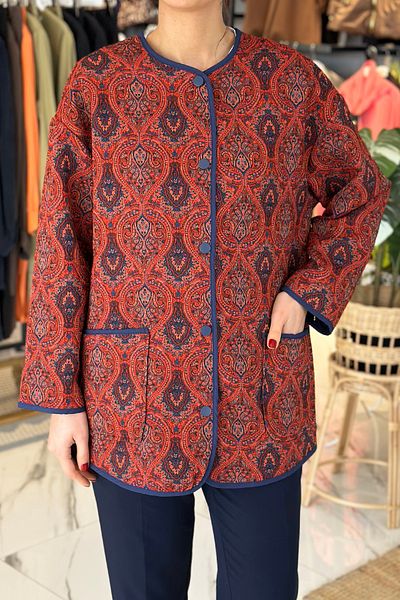 REMSA Ethnic Pattern Jacket - Red 7074