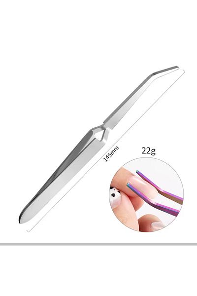 Biotin Metallic Grey Metallic Nail Tweezers Prosthetic