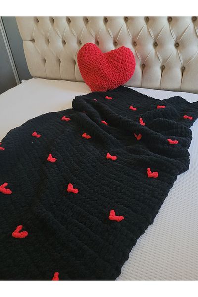 ARTTMACRAME Puffy Heart Tv Blanket 65*150