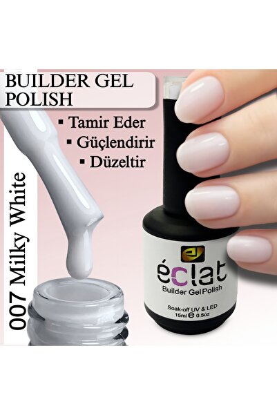 ECLAT Kalıcı Oje Güçlendirme Builder Gel Polish No:007 (rakı-beyaz) 15 Ml