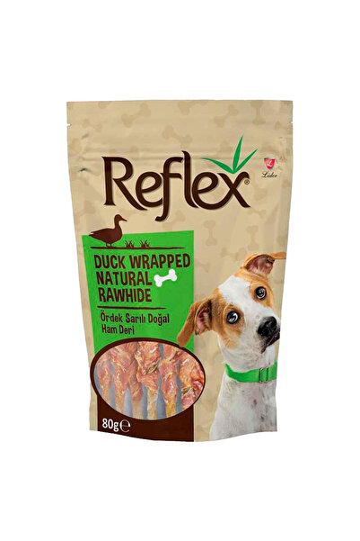 Reflex Ördek Eti Sargılı Doğal Burgu Köpek Ödül Çubuğu 80gr