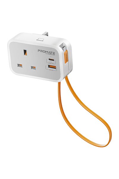 Promate All-in-One Charging Station with USB-C Cable, 3250W AC Output, 18W USB-A Quick ChargE