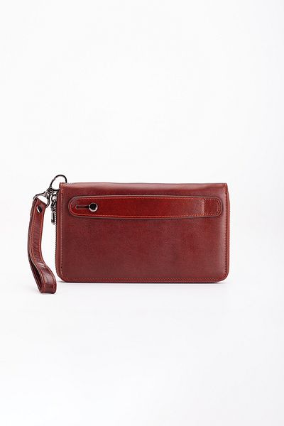 Niki Leather Τσάντα χειρός Modric από γνήσιο δέρμα με φερμουάρ και κλειδωμένο χαρτοφυλάκιο
