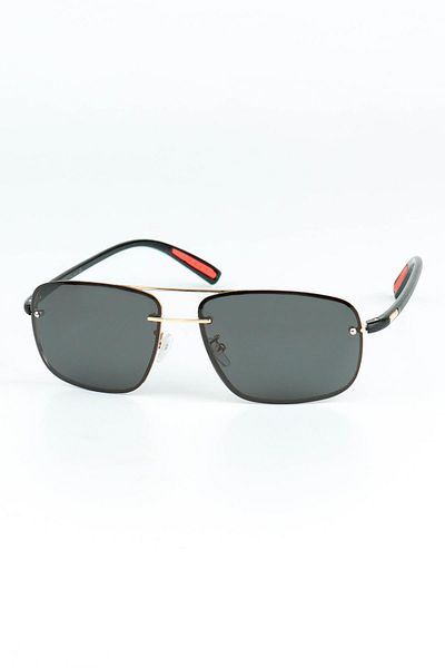 Di Caprio Men's Yellow Black Uv400 Protected Geometric Model Sunglasses