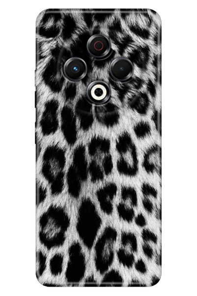 TECNO Spark 30 KL6 Kılıf Baskılı Korumalı Silikon Temalı Siyah Kürk