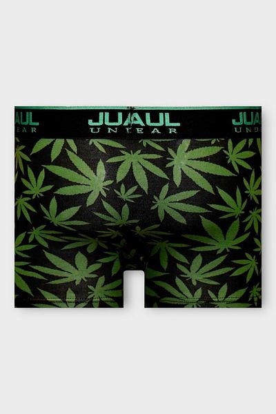 Juan Raul Green Leaf Patterned Men's Boxers - Db223