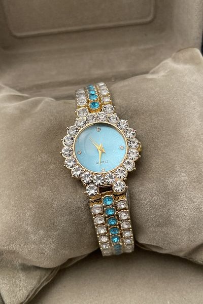 Leerybee Minimal Vintage Women's Wristwatch with Stone Nk-06