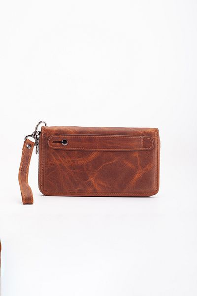 Niki Leather Τσάντα χειρός Modric από γνήσιο δέρμα με φερμουάρ και κλειδωμένο χαρτοφυλάκιο