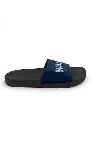 İncim Walk Bold Navy Blue White Pool Beach Daily Men's Slippers