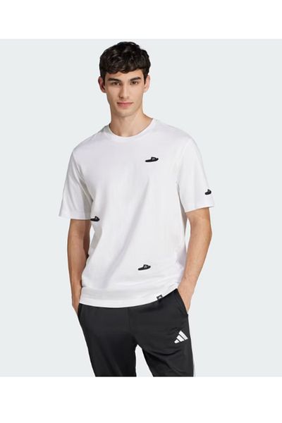 adidas Ανδρικό μπλουζάκι με λογότυπο M L Size Slides Tee Jj3999