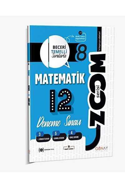 Günay Yayınları GÜNAY YAYINLARI 8. SINIF MATEMATİK ZOOM 12'Lİ BRANŞ DENEMESİ ...