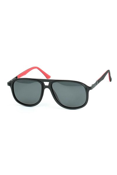 Di Caprio Men's Red Uv400 Protection Geometric Model Sunglasses