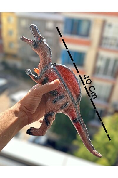 FEN TOYS Dinazor Ejderha Spinosaurus Gerçekçi Oyuncak Sesli 40 Cm Boy Soft Yu...