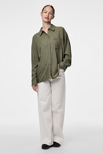 PIECES Deep Lichen Green Shirt for Women and Girls