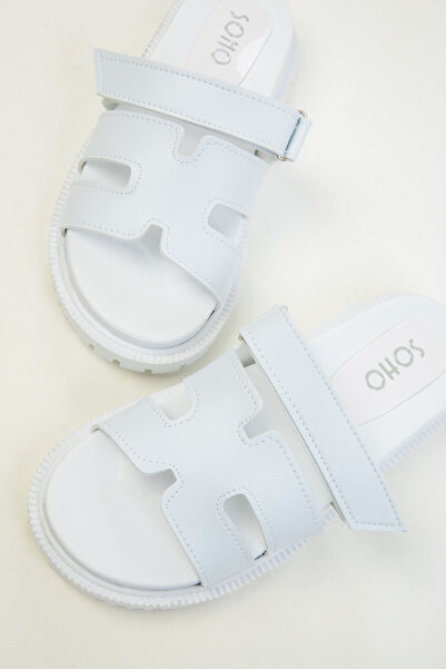 SOHO Women's White Slippers 19194