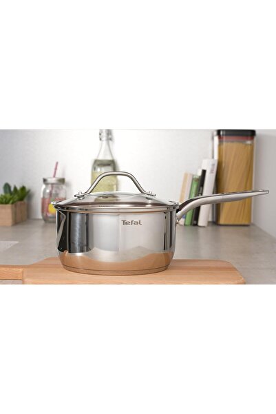 TEFAL Intuition 6pc Set | Saucepan 16cm + Lid, Stewpots 20/24cm | Stainless Steel | Induction