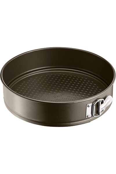 TEFAL Spring Form Baking Mold | Easygrip 25 cm round baking tray | Carbon Steel | J1626245