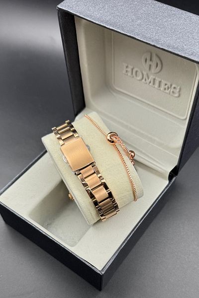 Homies Rose Gold Original Women's Wristwatch - Bracelet Gift Box. 89Hft36544