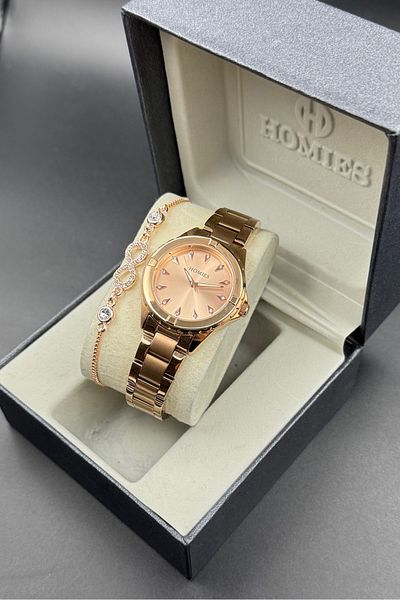 Homies Rose Gold Original Women's Wristwatch - Bracelet Gift Box. 89Hft36544