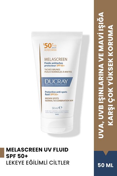 Ducray Melascreen Uv Fluid Spf 50+ Anti-Blemish Sunscreen for Normal/Combination Skin 50ml
