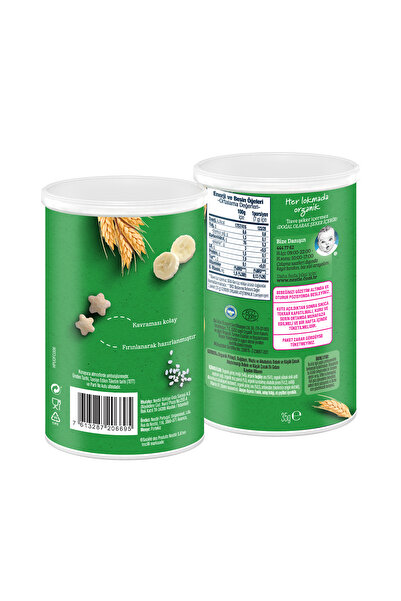 GERBER Organik Pirinçli Buğdaylı Muzlu Bebek Atıştırmalığı 35g X 5
