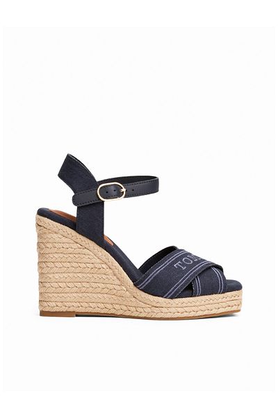 Tommy Hilfiger Espadrile cu pană Tommy Hilfiger Papuci cu pană înaltă