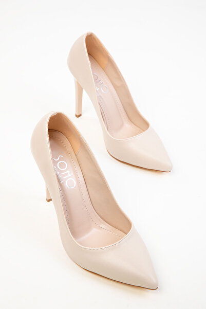 SOHO Bej Kadın Klasik Topuklu Ayakkabı 20354