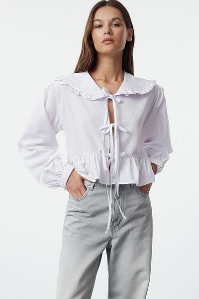 Trendyol Collection Екрю з оборками з капюшоном на бретелях, з капюшоном на горловині, з капюшоном-оборкою, з капюшоном-оборкою, з капюшоном-оборкою, з капюшоном-оборкою, з капюшоном-оборкою